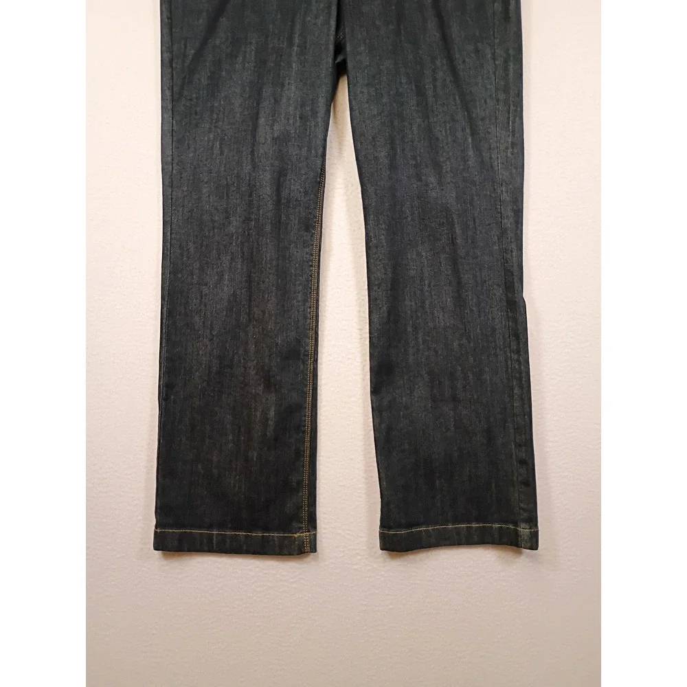 Classic Jones New York Sport Womens 14 Blue Dark Wash Straight Leg Stretch Jeans